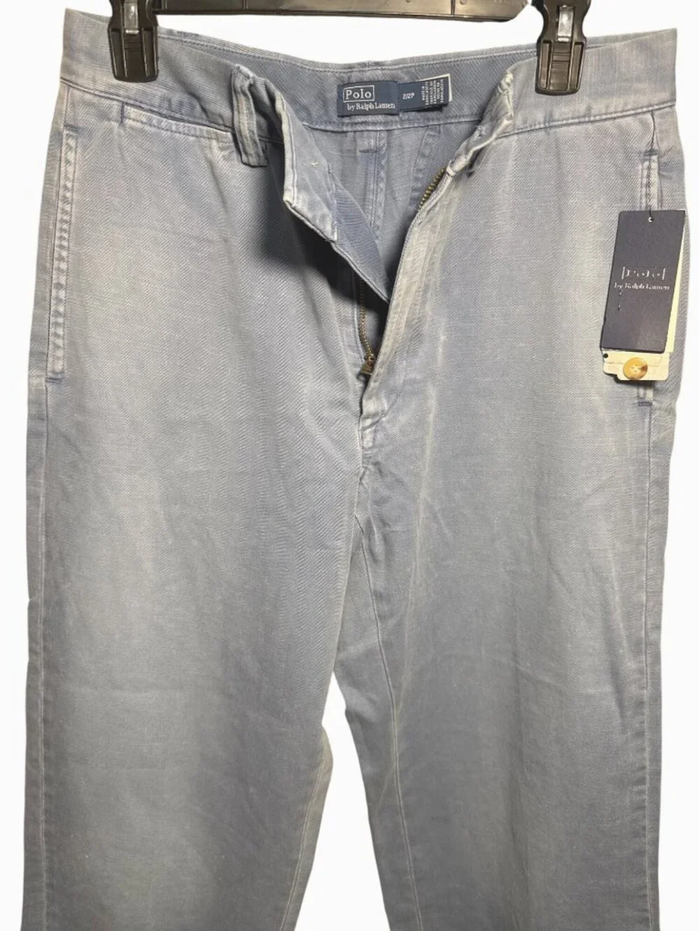 NWT Polo Ralph Lauren Petite Light Blue Straight-Leg Chino Pants 2P MSRP $198
